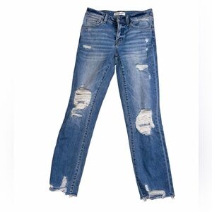 NWOT Flying Monkey Ripped Blue Boyfriend Jeans